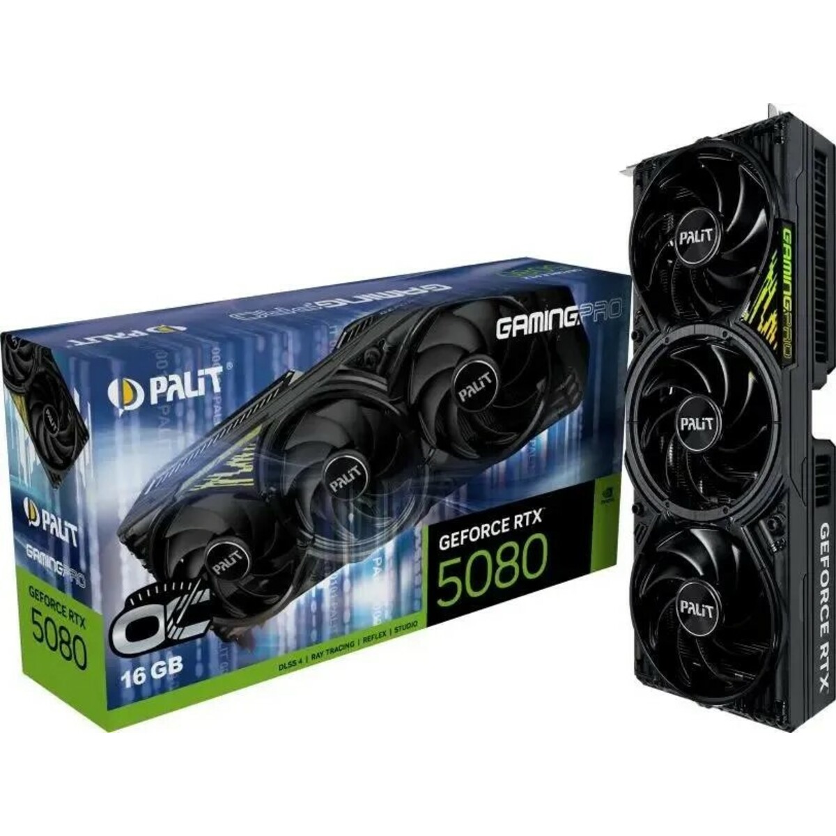 Видеокарта Palit GeForce RTX 5080 GAMINGPRO OC 16Gb (NE75080S19T2-GB2031Y)