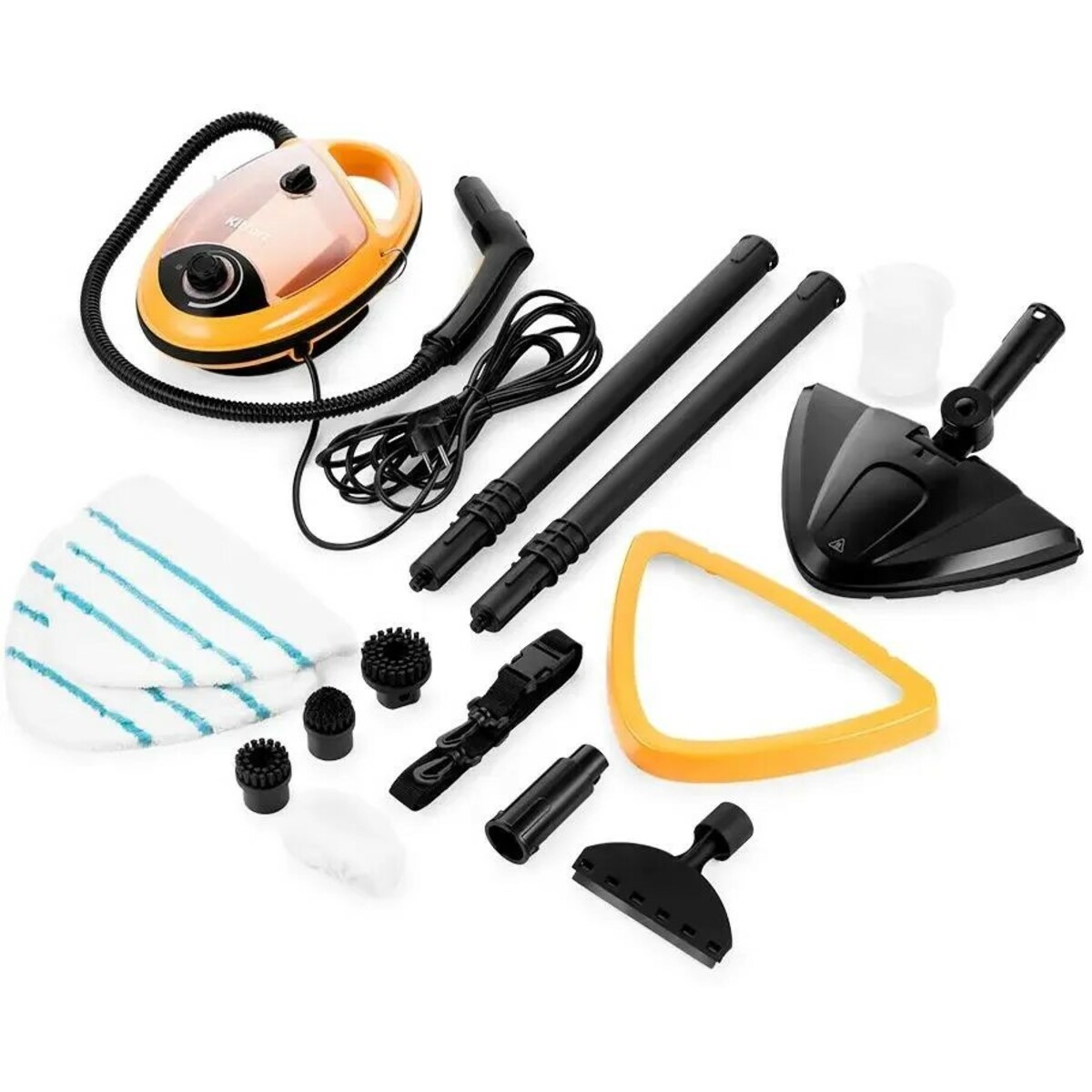 Пароочиститель ручной Kitfort КТ-9158-1 (Цвет: Yellow/Black)