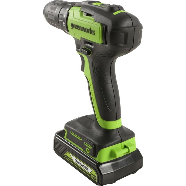 Дрель-шуруповерт Greenworks GD24DD35K2 (Цвет: Green) Дрель-шуруповерт Greenworks GD24DD35K2 (Цвет: Green)