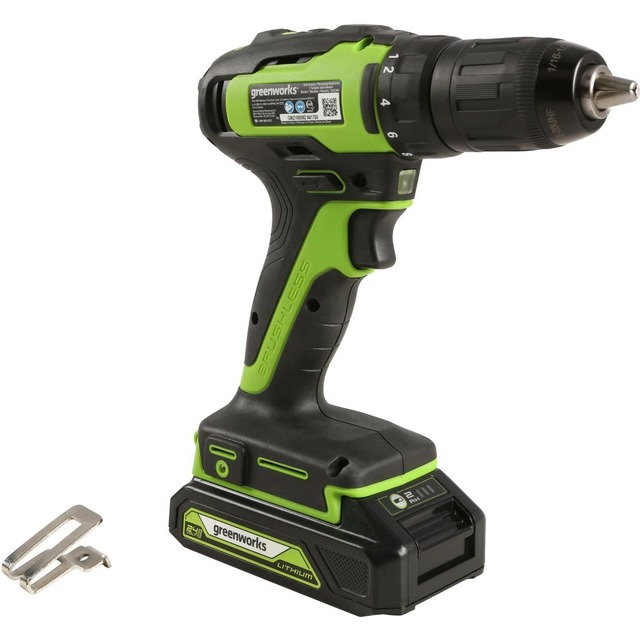 Дрель-шуруповерт Greenworks GD24DD35K2 (Цвет: Green) Дрель-шуруповерт Greenworks GD24DD35K2 (Цвет: Green)
