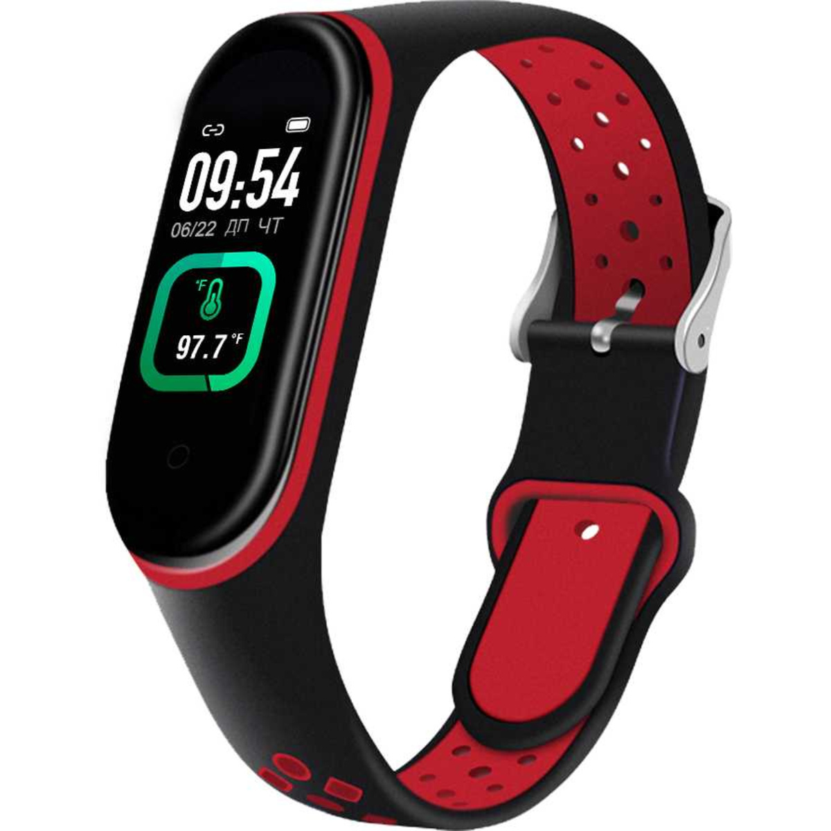 Фитнес-браслет Smarterra FitMaster Ton (Цвет: Black/Red)