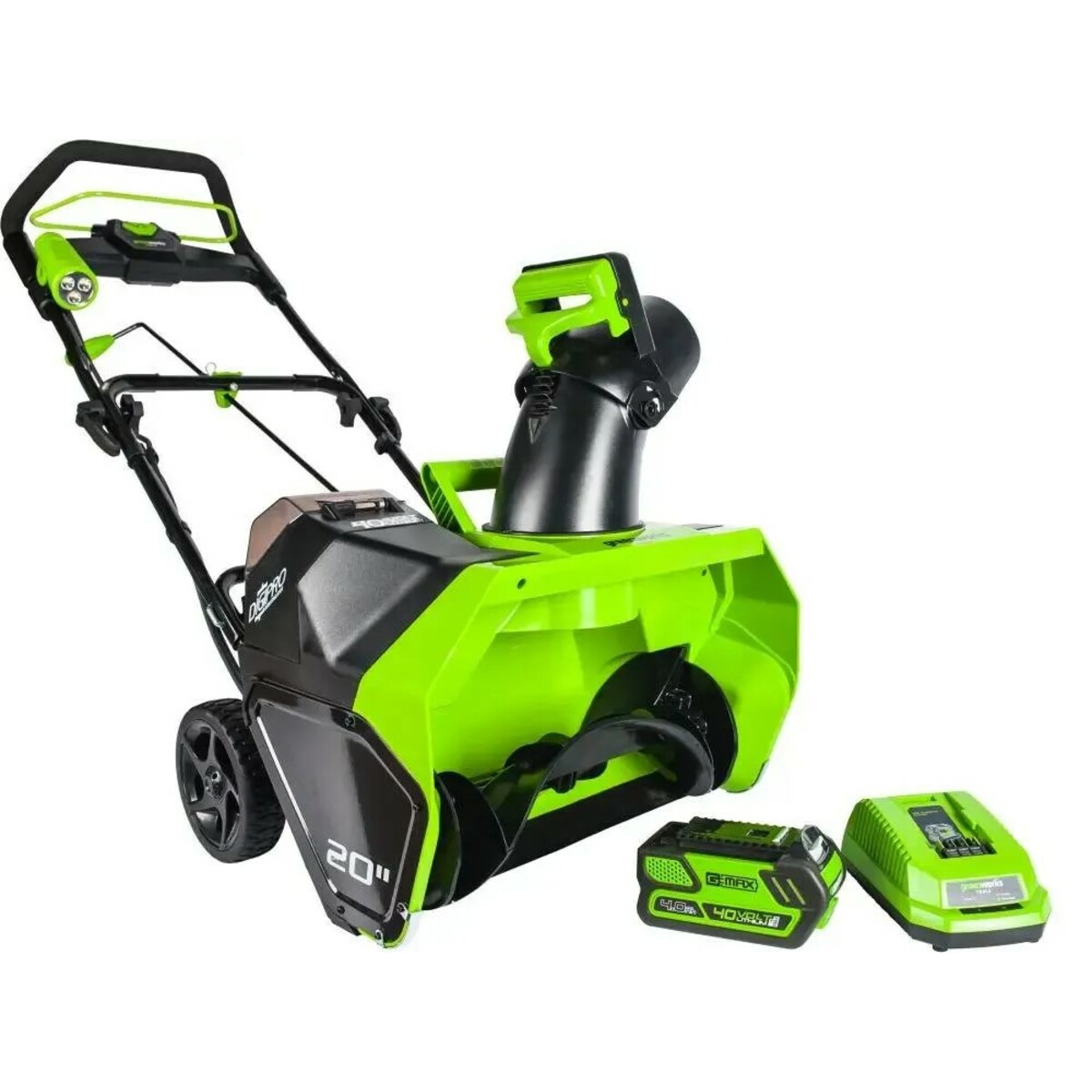 Снегоуборщик электрический Greenworks GD40STK4 (Цвет: Green) 