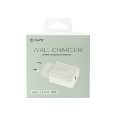 Сетевое зарядное устройство Unico Wall Charger 20W USB-C PD (Цвет: White)