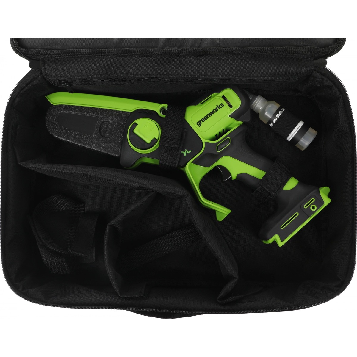 Электрическая цепная пила Greenworks G24MCS10 (Цвет: Green) Электрическая цепная пила Greenworks G24MCS10 (Цвет: Green)