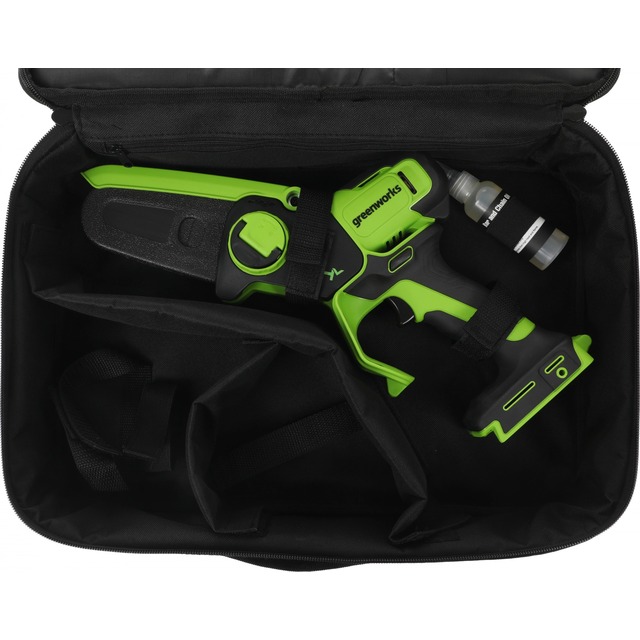 Электрическая цепная пила Greenworks G24MCS10 (Цвет: Green) Электрическая цепная пила Greenworks G24MCS10 (Цвет: Green)