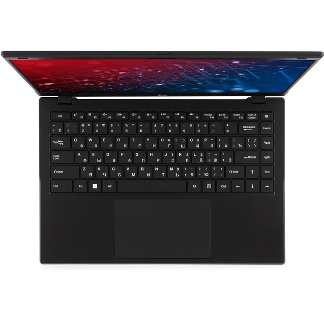 Ноутбук IRU Planio 14ING (N100 8Gb SSD256Gb Intel Iris Xe graphics 14 IPS FHD (1920x1080) Free DOS black 6000mAh)