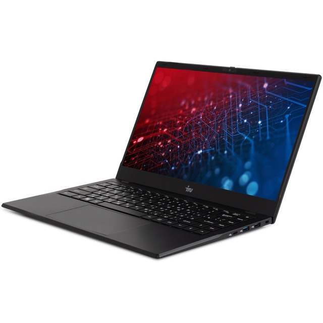 Ноутбук IRU Planio 14ING (N100 8Gb SSD256Gb Intel Iris Xe graphics 14 IPS FHD (1920x1080) Free DOS black 6000mAh)