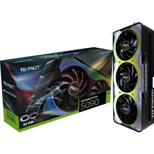 Видеокарта Palit GeForce RTX 5090 GameRock OC 32Gb (NE75090S19R5-GB2020G)