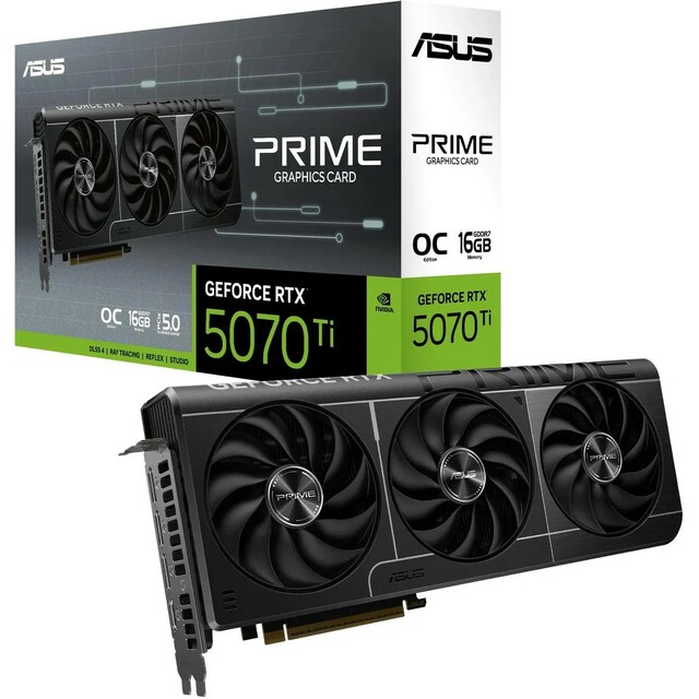 Видеокарта ASUS GeForce RTX 5070 Ti Prime OC 16Gb (PRIME-RTX5070TI-O16G)