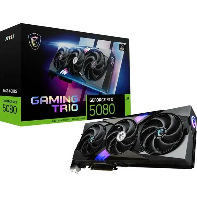 Видеокарта MSI GeForce RTX 5080 16G GAMING TRIO Видеокарта MSI GeForce RTX 5080 16G GAMING TRIO