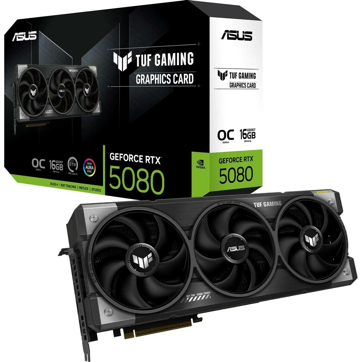 Видеокарта ASUS GeForce RTX 5080 TUF Gaming OC 16Gb (TUF-RTX5080-O16G-GAMING)