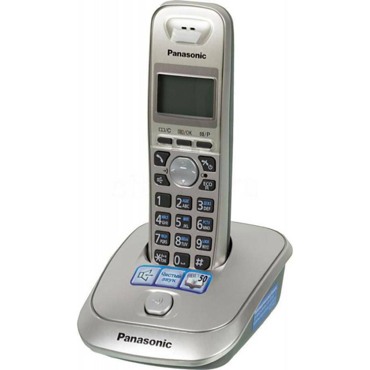 Р/Телефон Dect Panasonic KX-TG2511RUN платиновый/(Цвет: Black)