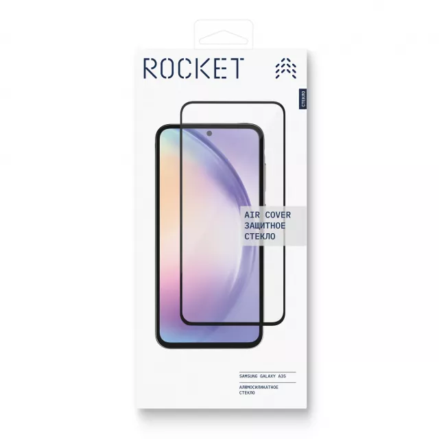 Защитное стекло Rocket Air Cover для Samsung Galaxy A35, черный