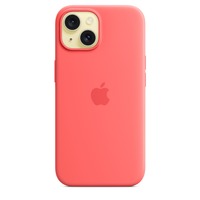 Чехол-накладка Apple Silicone Case with MagSafe для смартфона Apple iPhone 15 (Цвет: Guava)
