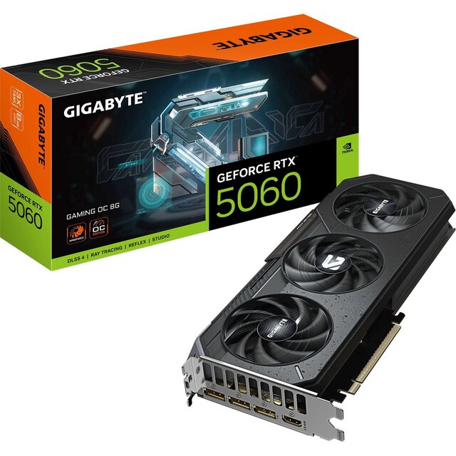 Видеокарта Gigabyte GeForce RTX 5060 GAMING OC 8G (GV-N5060GAMING OCV2-8GD)