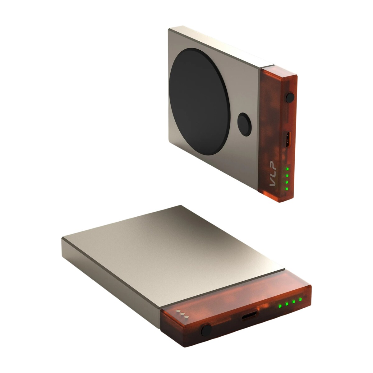 Аккумулятор внешний VLP NEO MagSafe, Qi2, 5000 mAh, 3A, USB-C, Amber, серый