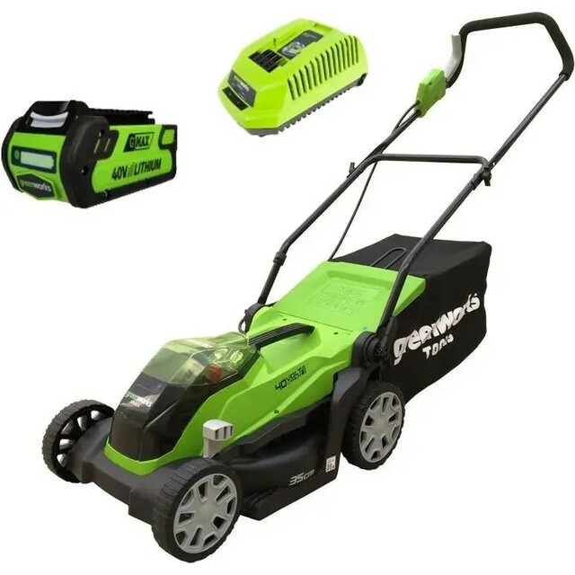 Газонокосилка роторная Greenworks G40LM35K2 (Цвет: Green)
