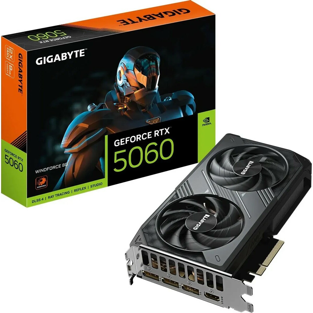 Видеокарта GIGABYTE GeForce RTX 5060 WINDFORCE 8G (GV-N5060WF2-8GD  1.0)
