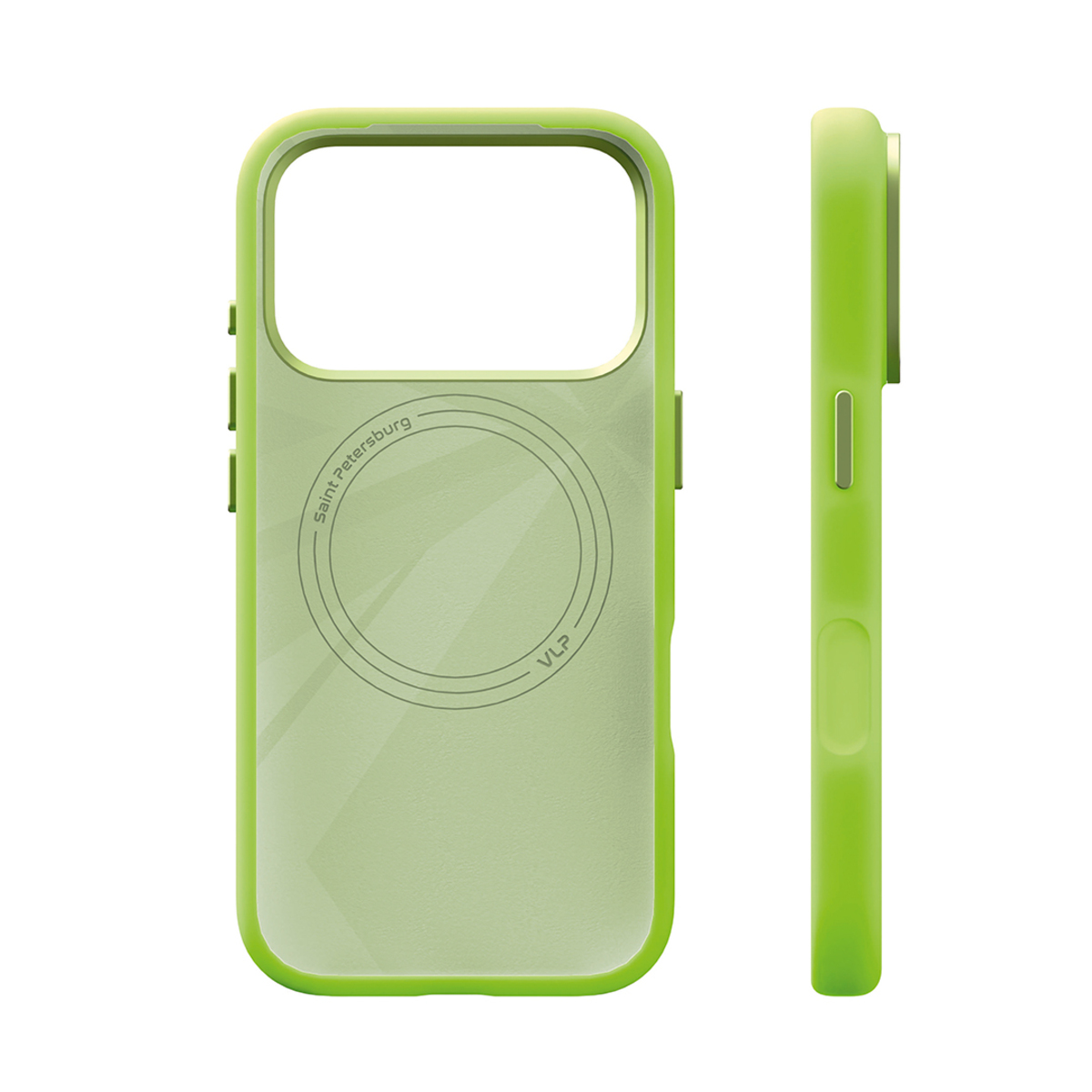 Чехол-накладка VLP Aster Pro Case with MagSafe для смартфона Apple iPhone 17 Pro Max (Цвет: Lime)