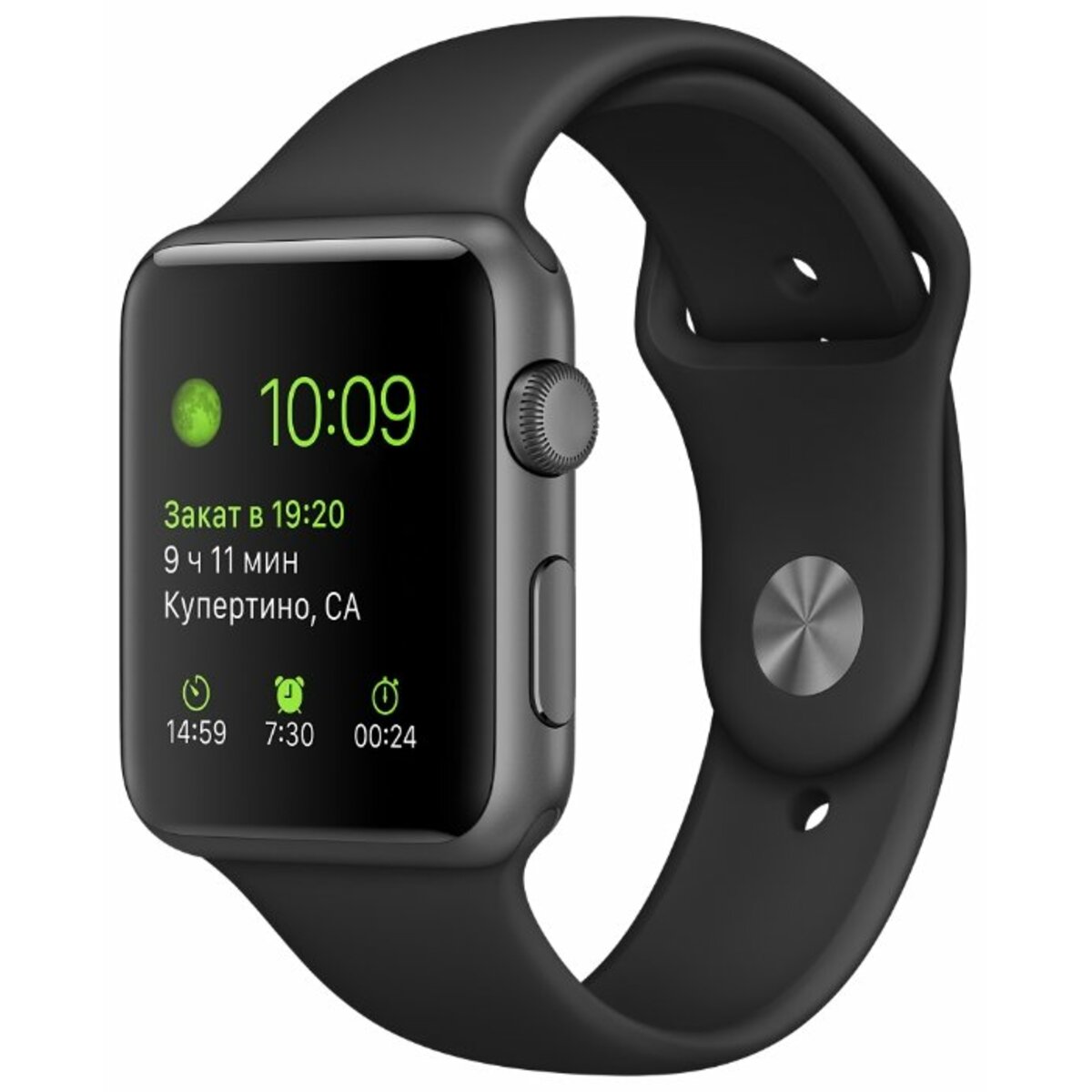 Умные часы Apple Watch Sport 42mm with Sport Band (Цвет: Space Gray/Black)