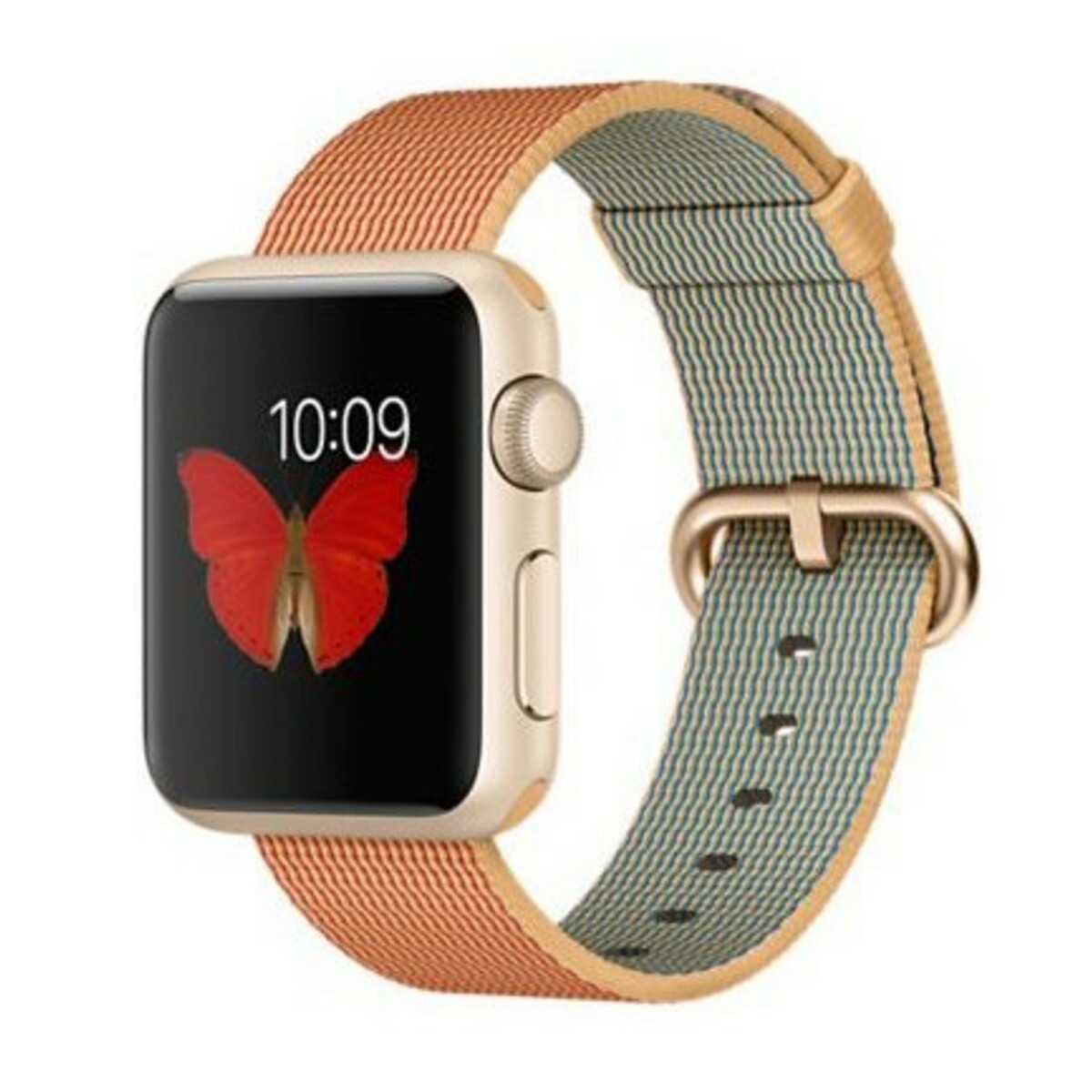 Умные часы Apple Watch Sport 38mm with Woven Nylon Band (Цвет: Gold/Gold-Red)