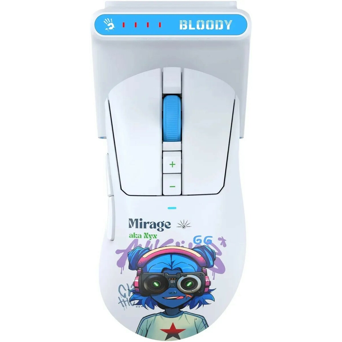 Мышь A4Tech Bloody R73 Ultra Duo, белый