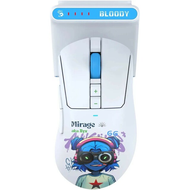 Мышь A4Tech Bloody R73 Ultra Duo, белый