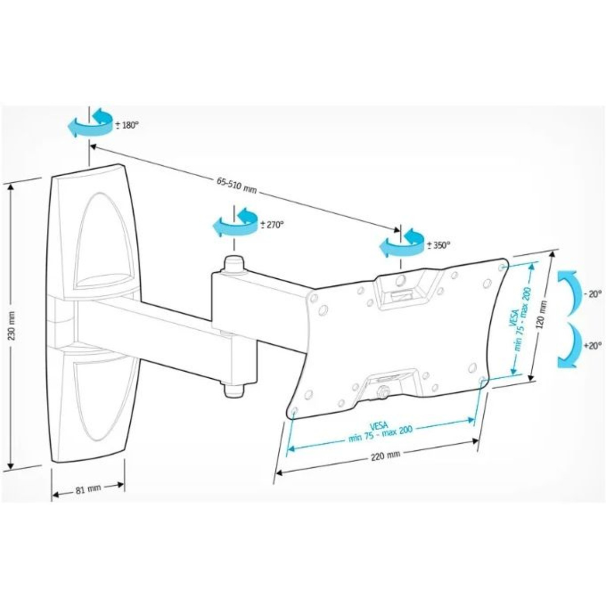 Кронштейн для телевизора Holder LCDS-5064 (Цвет: White)