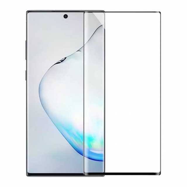 Защитная стеклопленка 3D Full Glue для смартфона Samsung Galaxy Note 10, черный