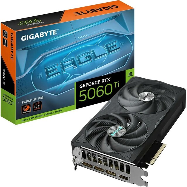 Видеокарта GIGABYTE GeForce RTX 5060 Ti EAGLE OC 16G (GV-N506TEAGLE OC-16GD)