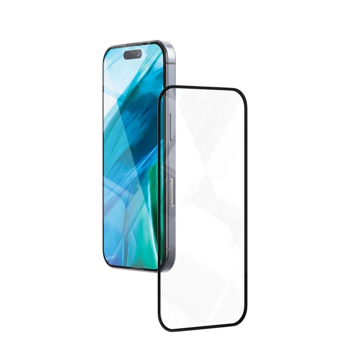 Защитное стекло Aluminosilicate-Glass 2.5D VLP для смартфона iPhone 15 / 16 (Цвет: Black)