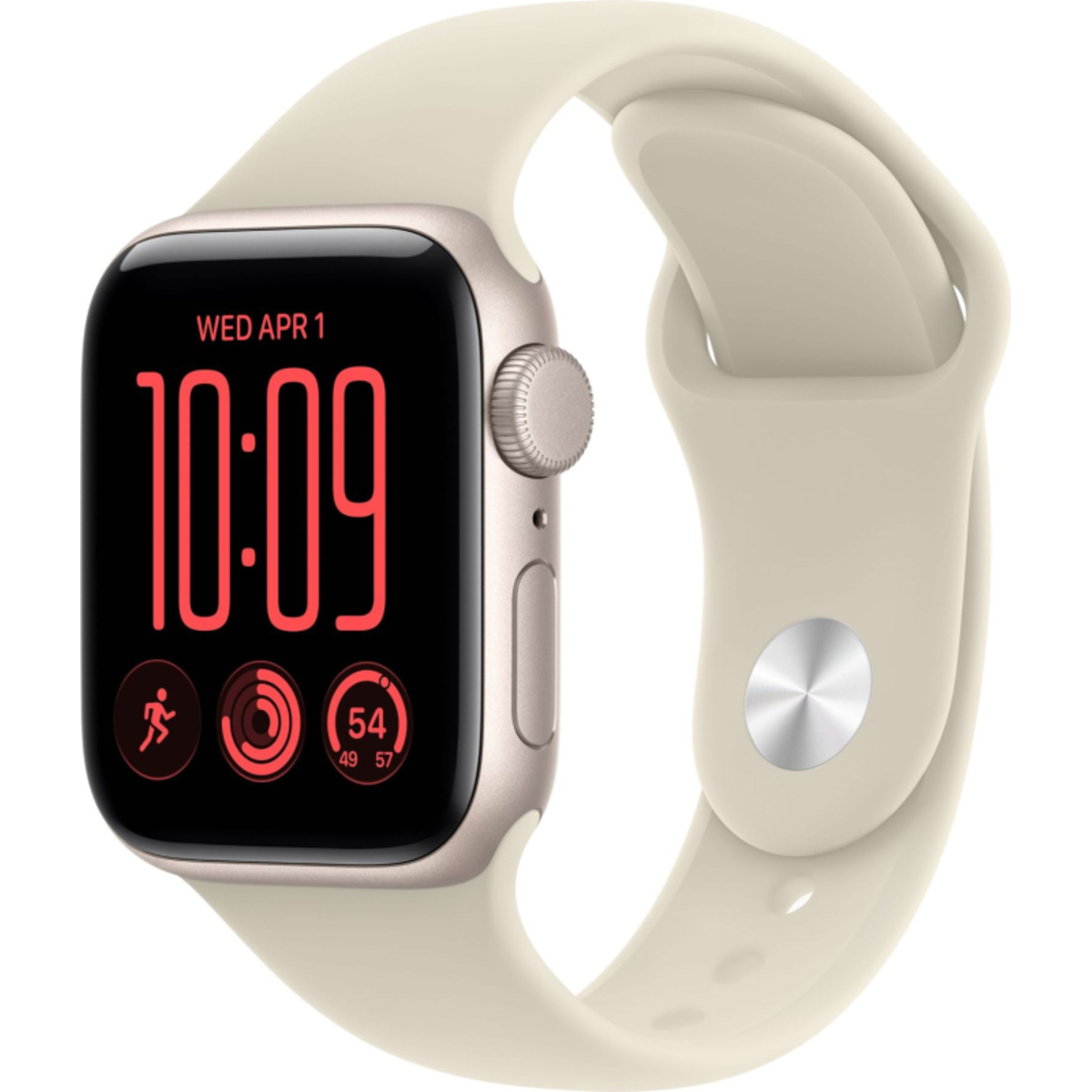 Умные часы Apple Watch SE 3 44mm (2026) Starlight Aluminum Case with Sport Band Sand M / L (MJL54)