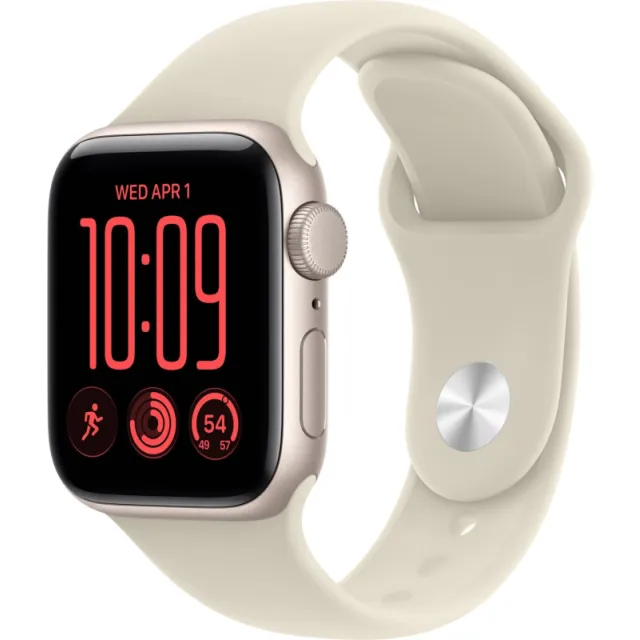 Умные часы Apple Watch SE 3 44mm (2026) Starlight Aluminum Case with Sport Band Sand M/L (MJL54)