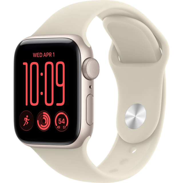 Умные часы Apple Watch SE 3 44mm (2026) Starlight Aluminum Case with Sport Band Sand M / L (MJL54)