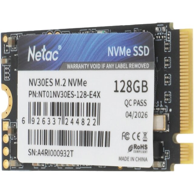 Накопитель SSD Netac PCIe 3.0 x4 128GB NT01NV30ES-128-E4X 
