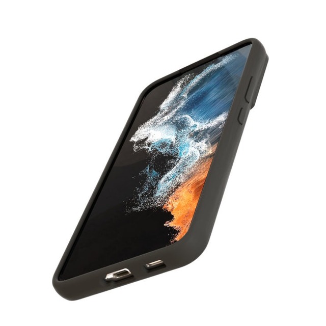 Чехол-накладка VLP Liquid Silicone Сase Antistatic для смартфона Samsung Galaxy S22+, черный