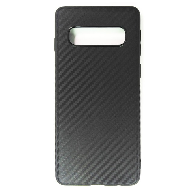 Чехол-накладка под карбон для смартфона Samsung Galaxy S10e (Цвет: Black)