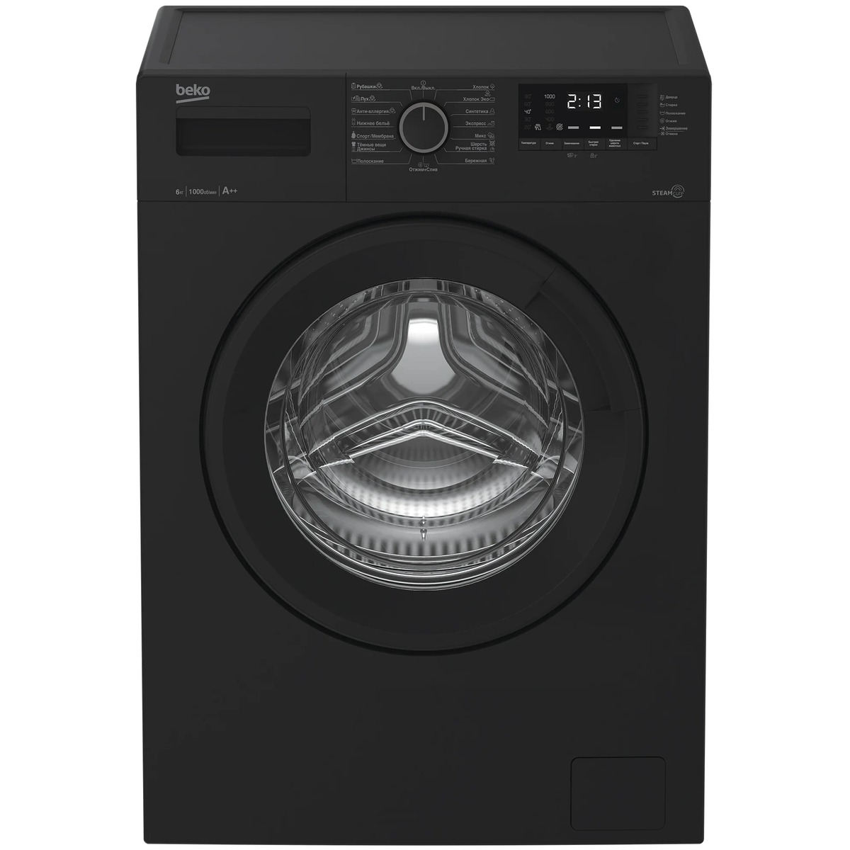 Стиральная машина Beko WSRE6512ZAA, черный