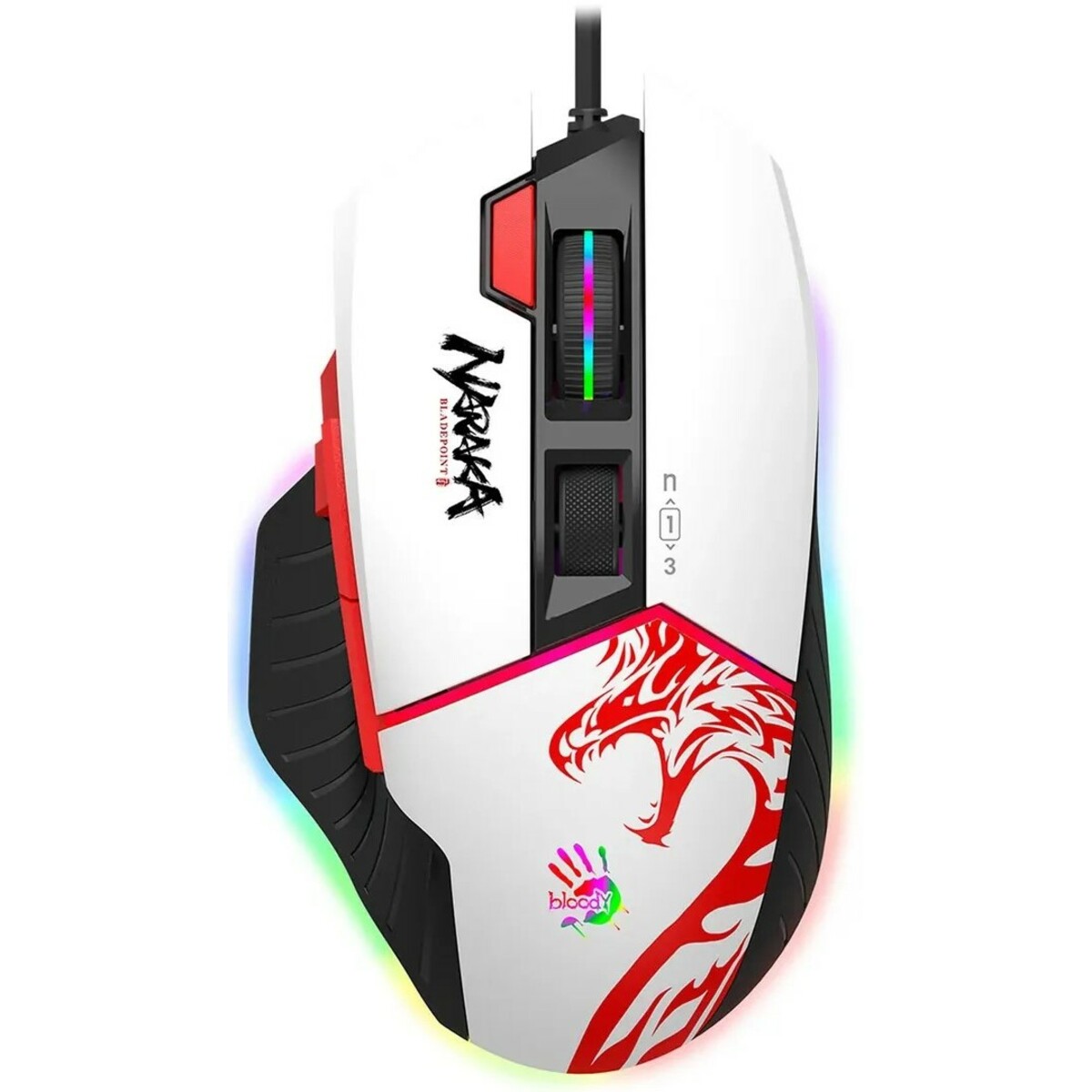 Мышь A4Tech Bloody W95 Max Naraka (Цвет: White / Picture) 