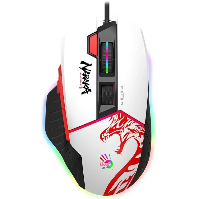 Мышь A4Tech Bloody W95 Max Naraka (Цвет: White / Picture) 