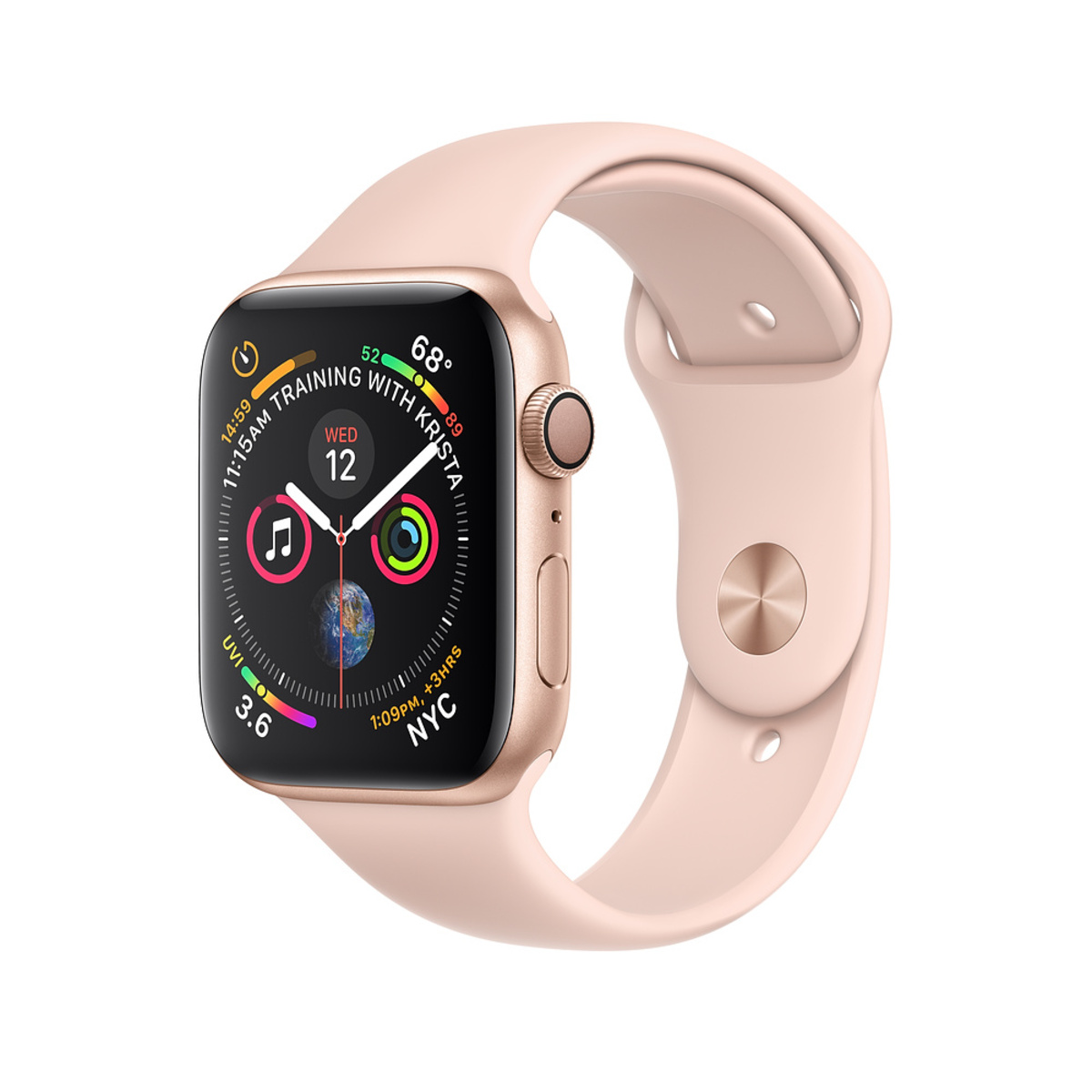 Умные часы Apple Watch Series 4 GPS 40mm Aluminum Case with Sport Band (Цвет: Gold/Pink Sand)