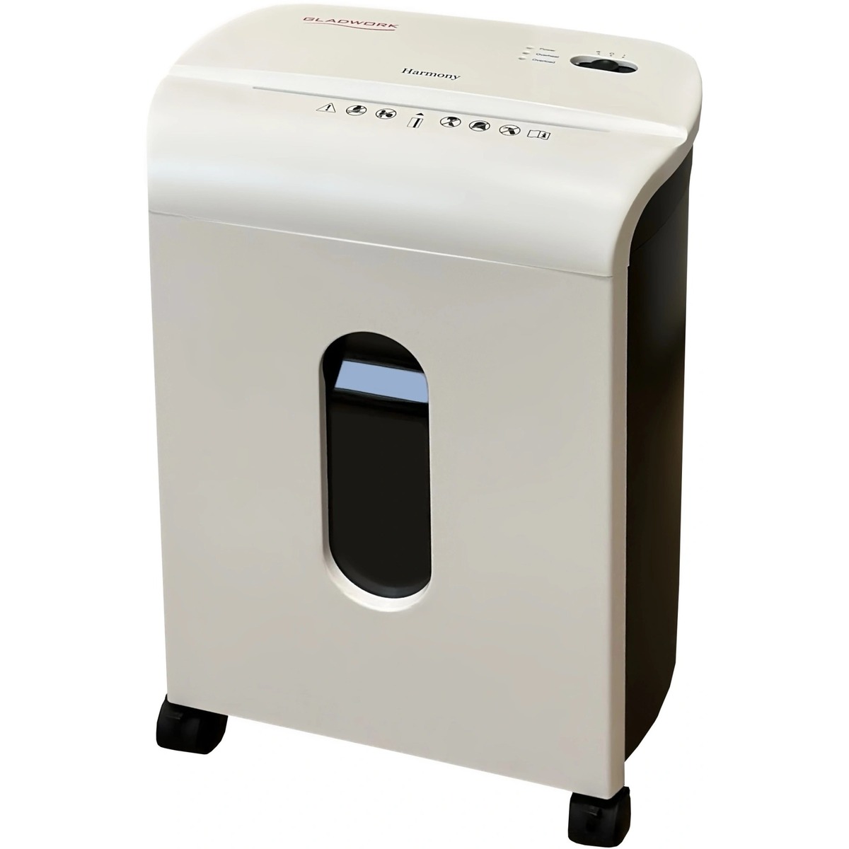 Шредер Gladwork Harmony P-11C, черный/белый