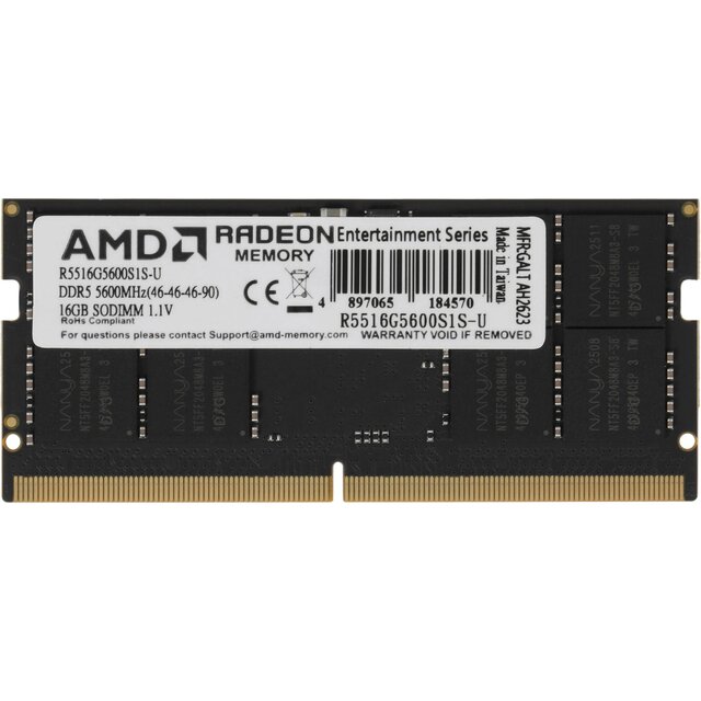 Память DDR5 16GB 5600MHz AMD R5516G5600S1S-U