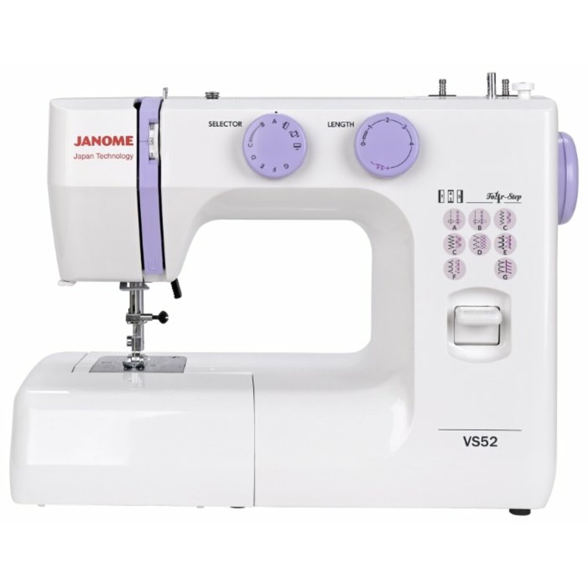 Швейная машина Janome VS 52 (Цвет: White/Violet)