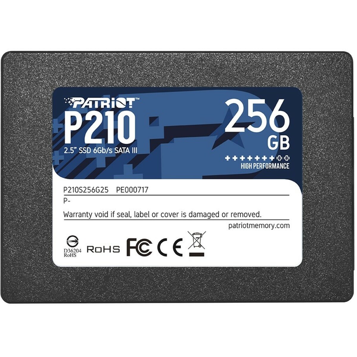 Накопитель SSD Patriot SATA III 256Gb P210S256G25 P210 2.5