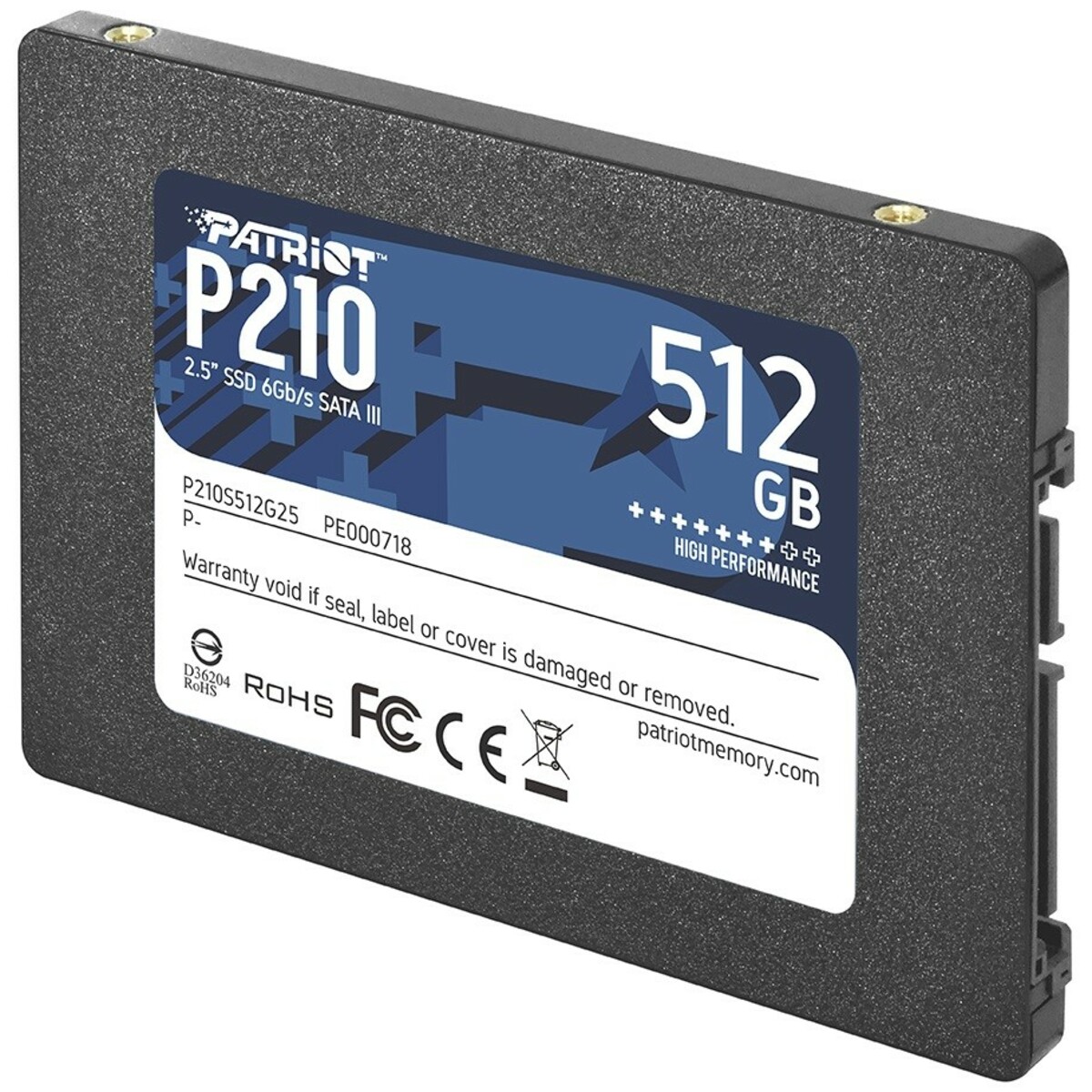 Накопитель SSD Patriot SATA III 512Gb P210S512G25 P210 2.5