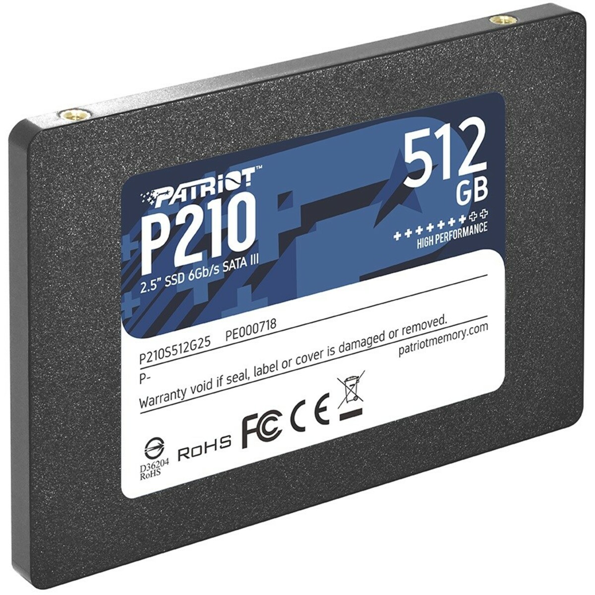 Накопитель SSD Patriot SATA III 512Gb P210S512G25 P210 2.5