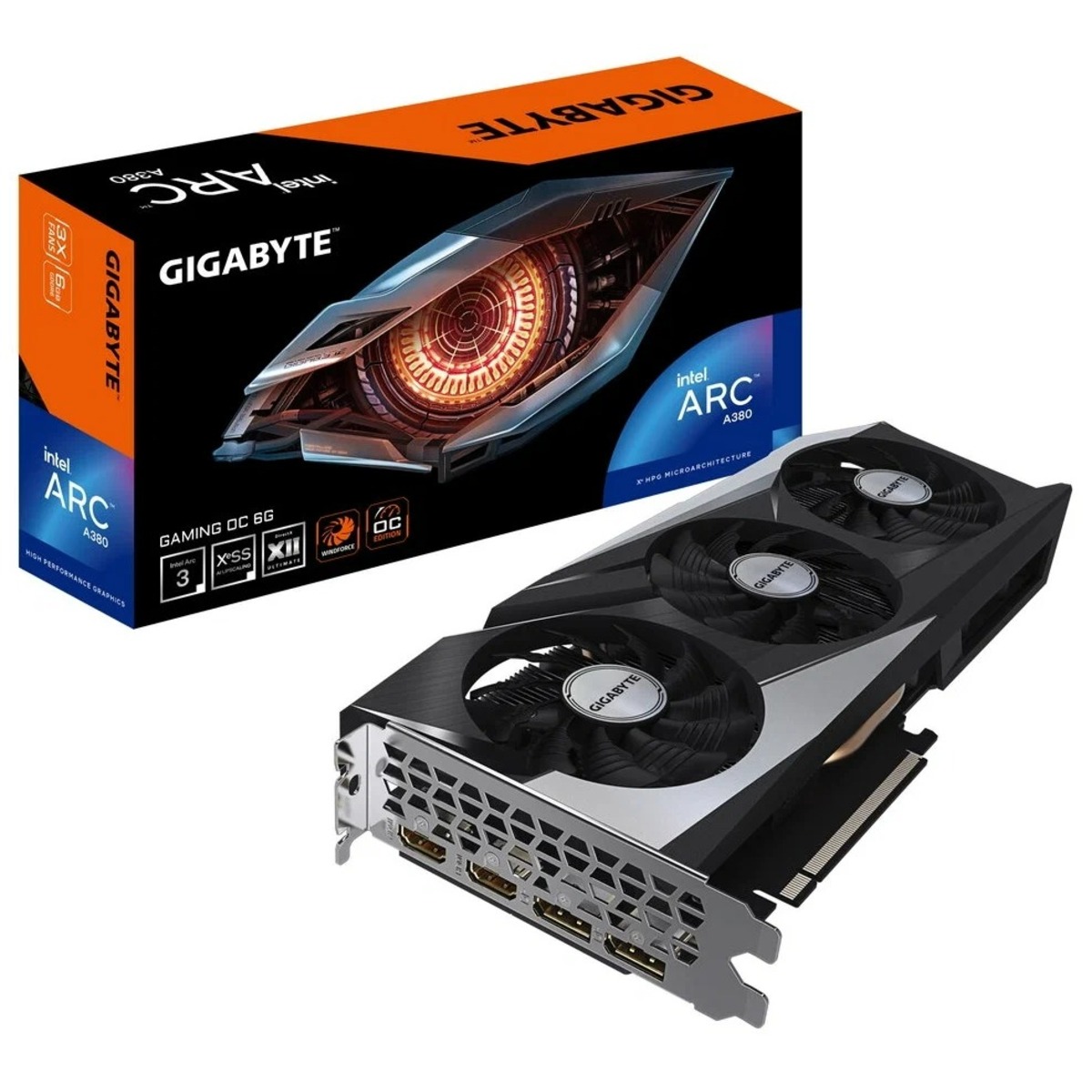 Видеокарта GIGABYTE Arc A380 GAMING OC 6G (GV-IA380GAMING OC-6GD)