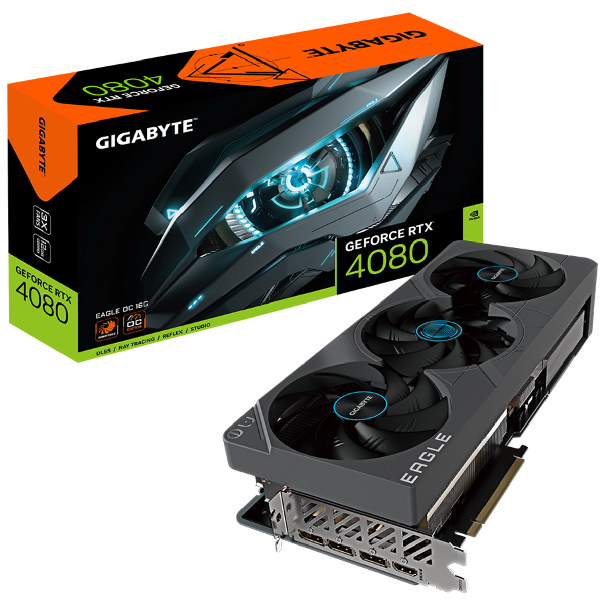 Видеокарта GIGABYTE GeForce RTX 4080 EAGLE OC 16G (GV-N4080EAGLE OC-16GD)