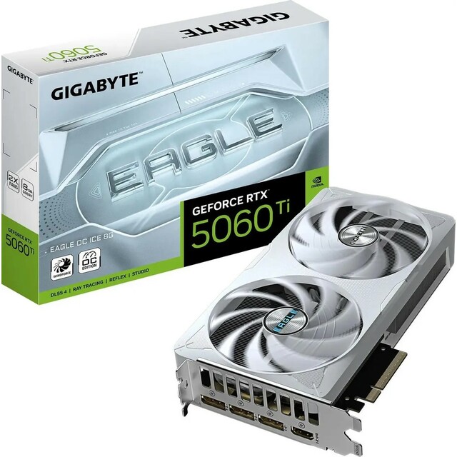 Видеокарта GIGABYTE GeForce RTX 5060 Ti EAGLE OC ICE 8G (GV-N506TEAGLEOC ICE-8GD 1.0)